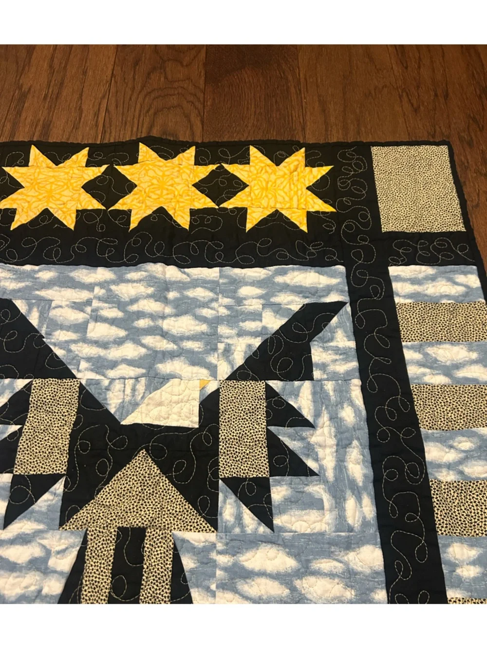 Handmade Quilted Eagle Wall Hanging Let Freedom Reign - Americana Folk Art